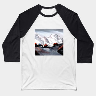 Herd Of Mountain Yaks Himalaya Baseball T-Shirt